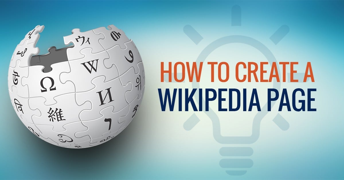 create a wikipedia page about yourself